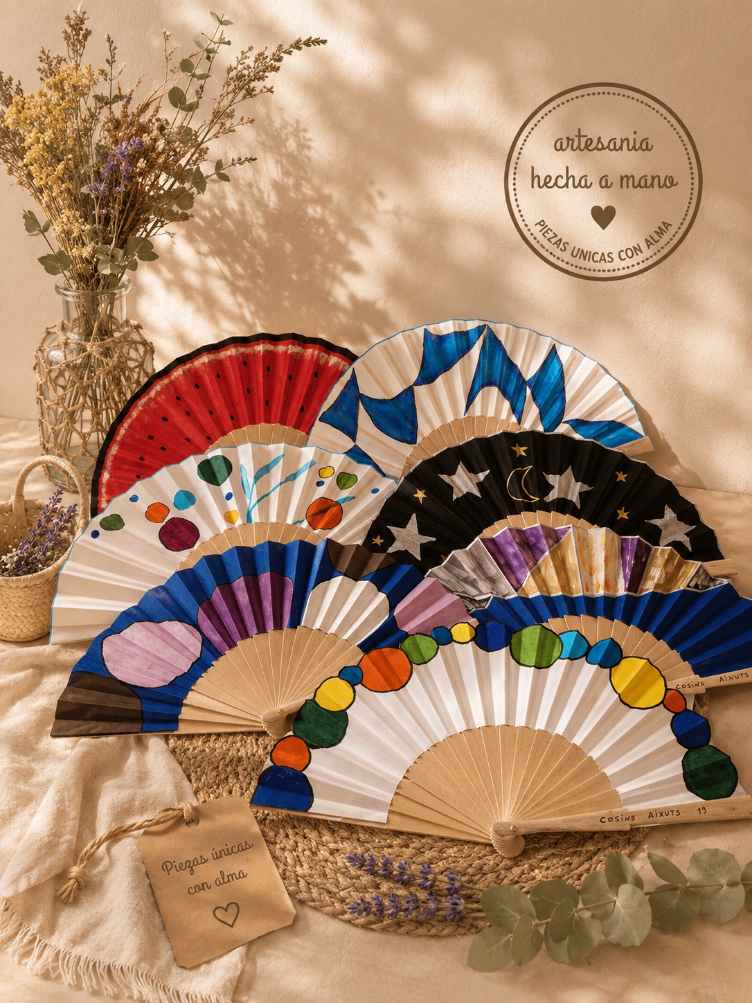 Cesta de mimbre artesanal